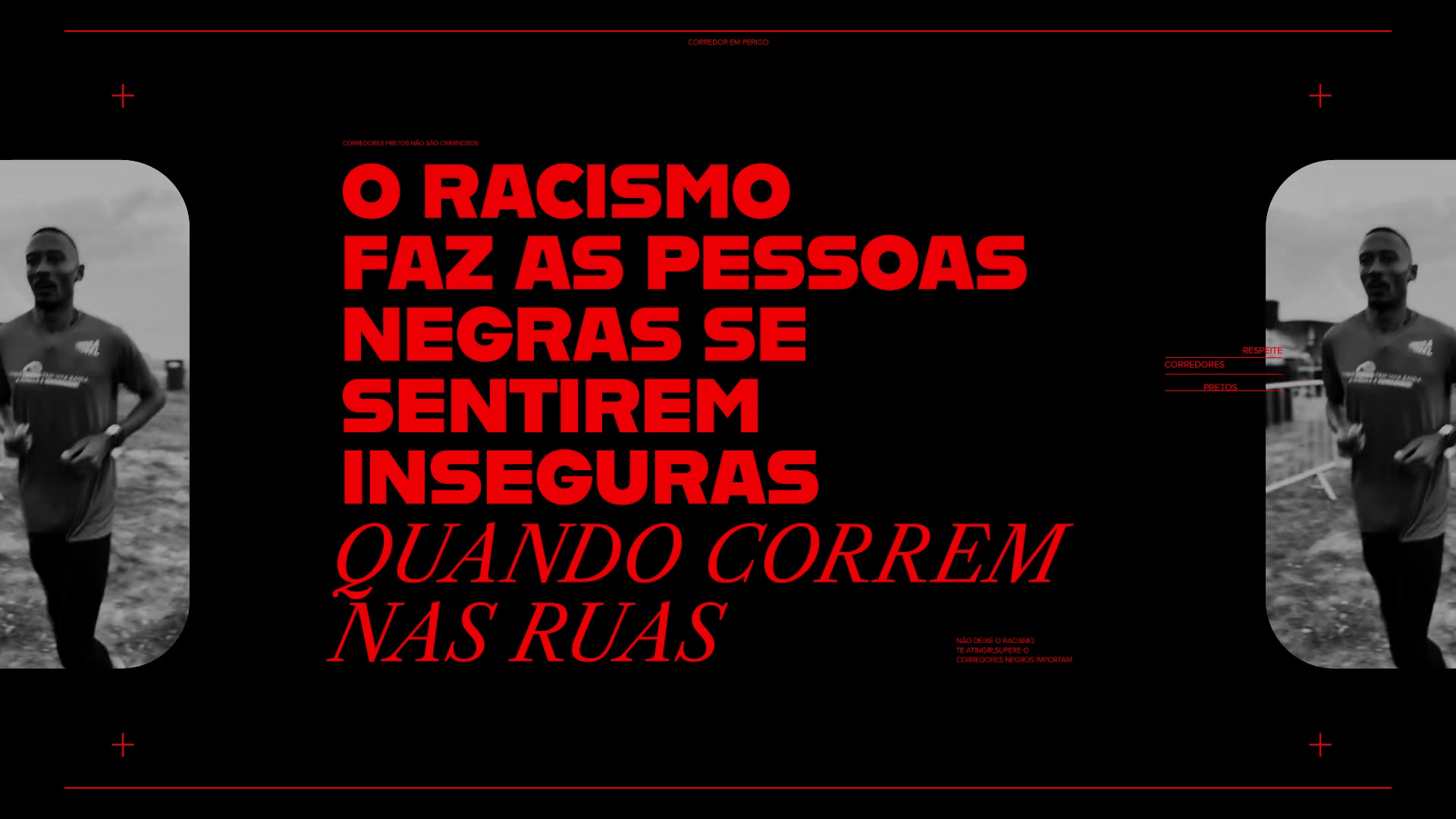 Frame gráfico da campanha Corredor em Perigo